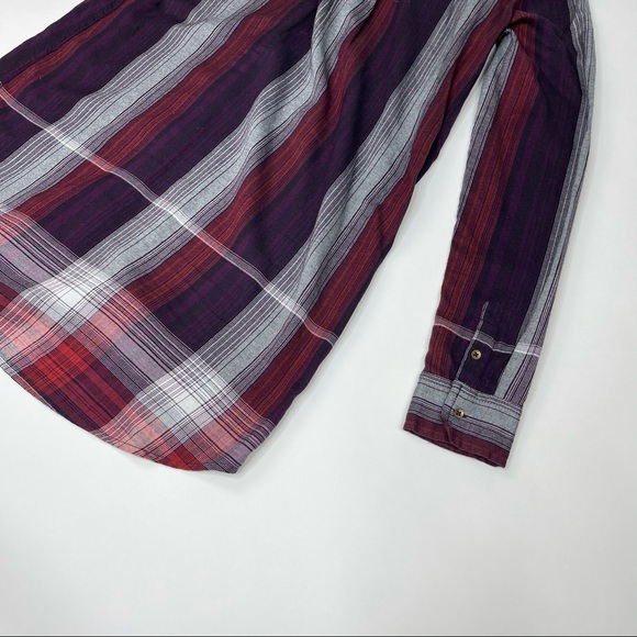 Volcom Purple Plaid Button Down Dress Size M. M - Picture 8 of 11